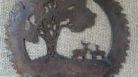 Saw Blade with Deer & Tree